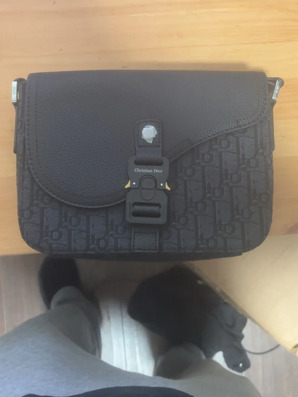 Dior Black Leather Folded Receipt Pouch